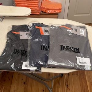 NIP 3-Duluth 40 Grit Performance Pocket T Shirts Black, Gray, Navy Sz Large